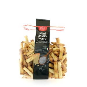 Włoskie Mini Grissini z solą i parmezanem 150gr - Deli Di Paolo