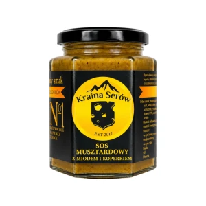 Sos musztardowo-miodowy z koperkiem "Kraina Serów", 190 ml.