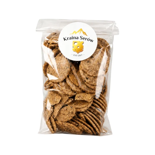 Pieczone krakersy z sezamem i pieprzem 100g