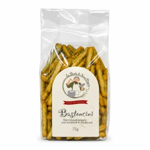 Paluszki chlebowe Bastoncini Bazylia i Czosnek 75 g – Di Nonna Pippina