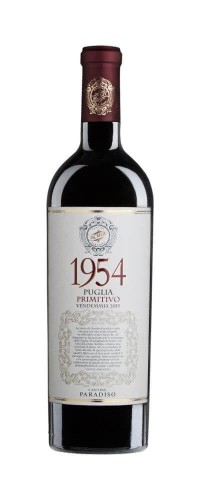 1954 Cantine Paradiso, Puglia Primitivo, wino czerwone, półwytrawne, Włochy