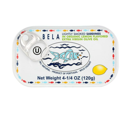 Sardynki w oliwie BIO z cytryną, BELA 120g